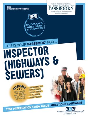cover image of Inspector (Highways and Sewers)